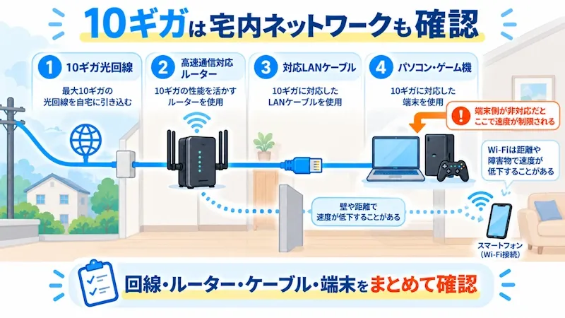 10ギガの性能を活かす宅内環境
